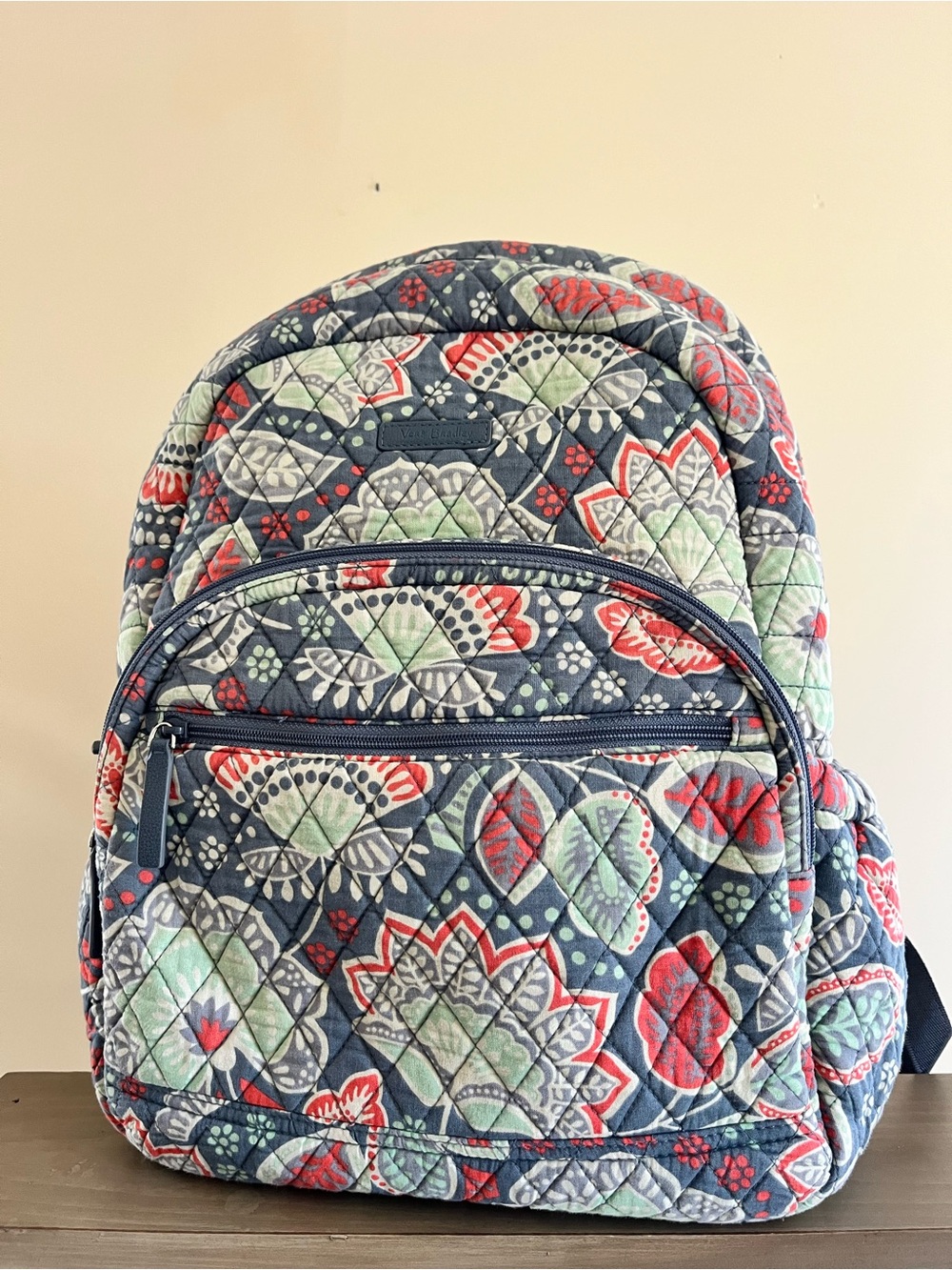 Vera Bradley Nomadic Floral Backpack — Navy, Red & Mint Green